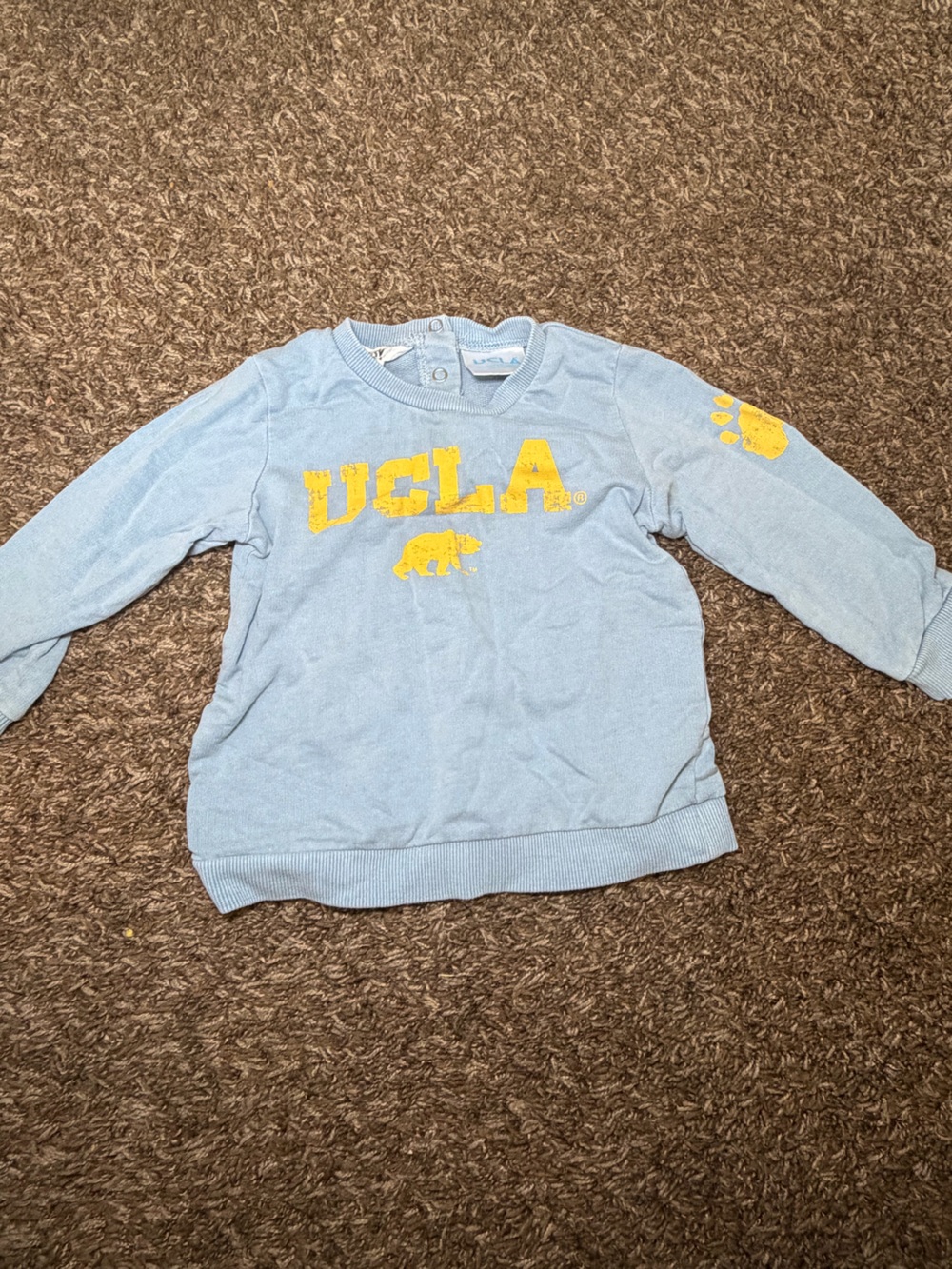 Cotton On Light Blue & Yellow UCLA Kids Sweatshirt 12-18 months